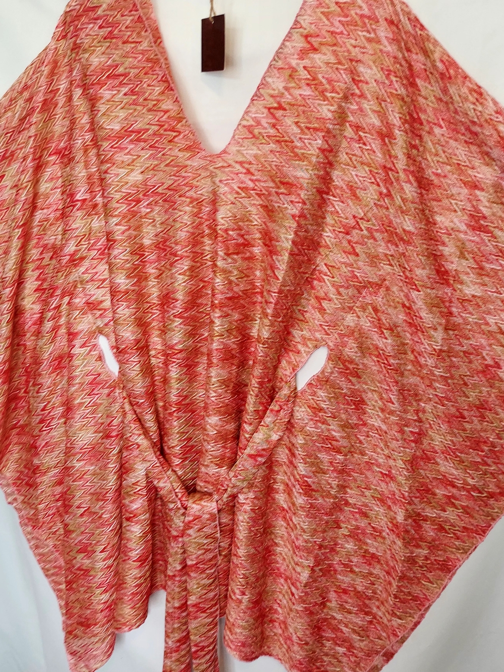 Incase Multicolor Knit Poncho Top - Orange Pink Blend